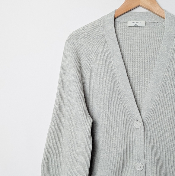 BABATON Bespoke Cardigan Sweater Wool Grey - Picture 9 of 13